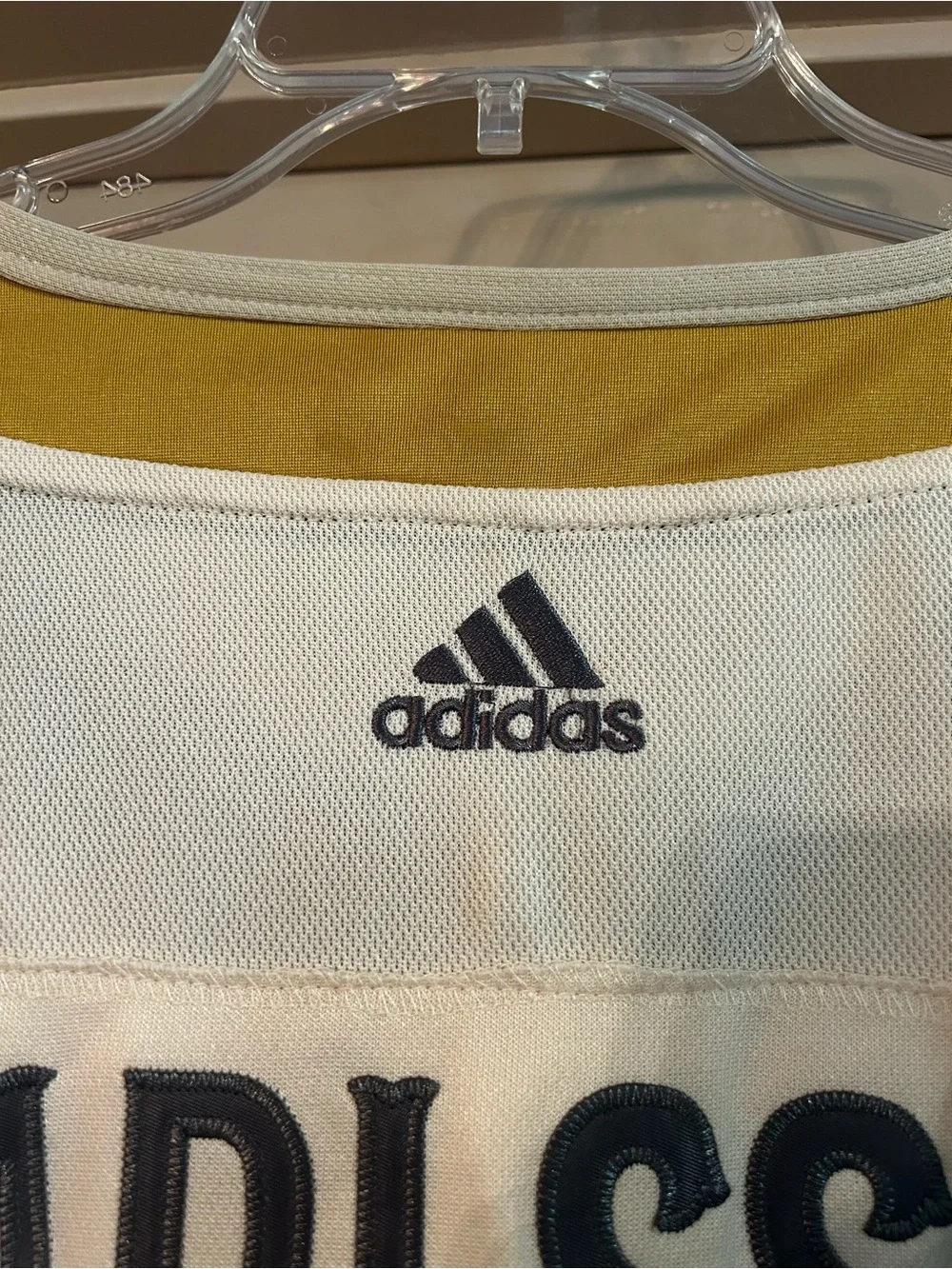 NEW Rare & Unique adidas NHL Gold & Creme Hockey Jersey Vegas #71 Karlsson Large